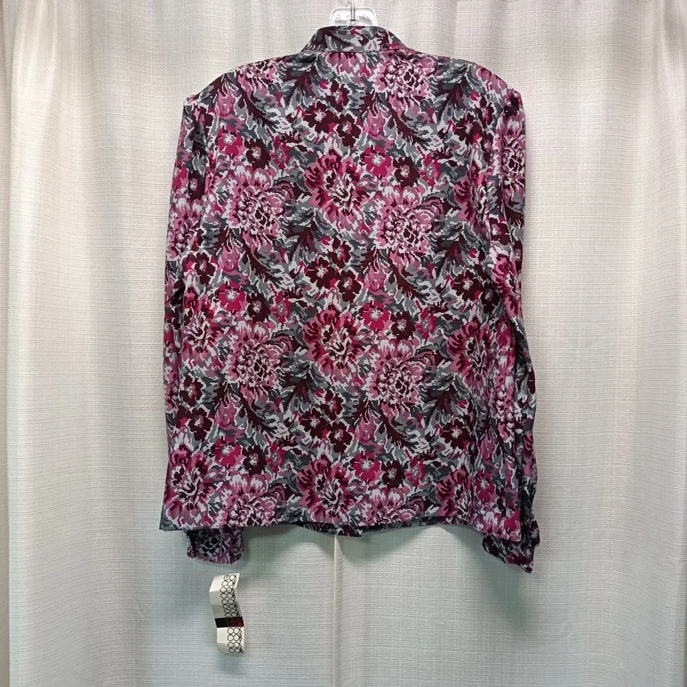 Vtg Cos Cob Pink Floral Skirt Set 2 Piece Blouse Midi Skirt 12/14 USA‎ NWT 80s